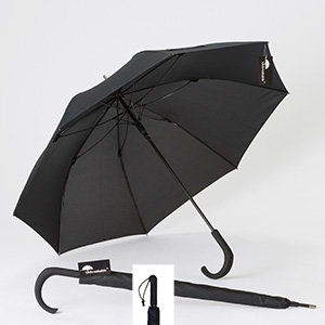 Unbreakable® Walking-Stick Umbrella Standard Model, Crook Handle plus Straight Handle, The Ideal Self-Defense Weapon